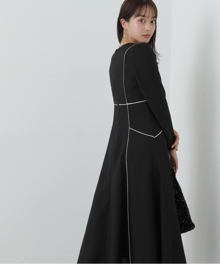 セール 60%OFF】ツイードパイピングワンピース(505748009 セール 60%OFF】ツイードパイピングワンピース(505748009