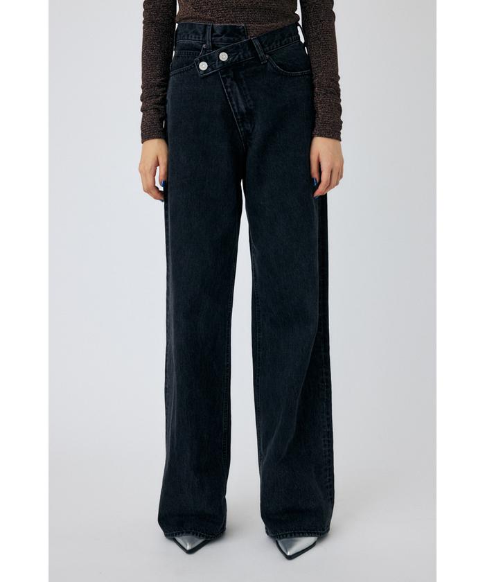 MOUSSY CROSS WAIST WIDE STRAIGHT マウジー 0 CROSS WAIST WIDE STRAIGHT(505763796) | マウジー(moussy) - d