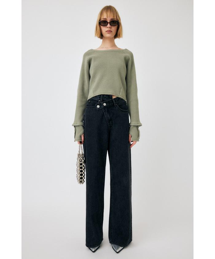 CROSS WAIST WIDE STRAIGHT(505763796) | マウジー(moussy) - d