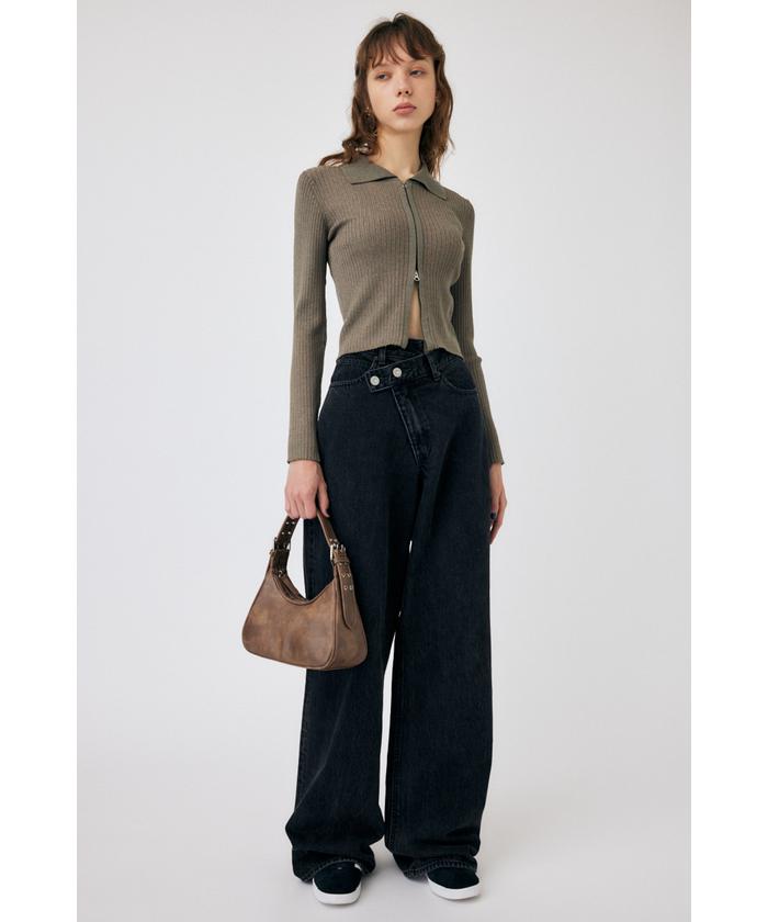 CROSS WAIST WIDE STRAIGHT(505763796) | マウジー(moussy) - d CROSS WAIST WIDE STRAIGHT(505763796) | マウジー(moussy) - d