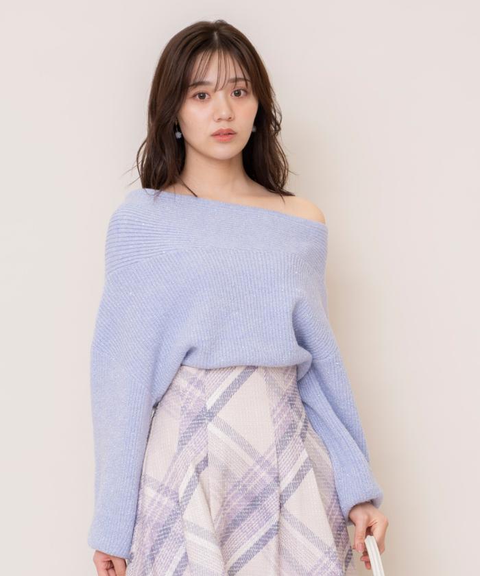 ウィルセレクション WILLSELECTION ラメタートルニットプル