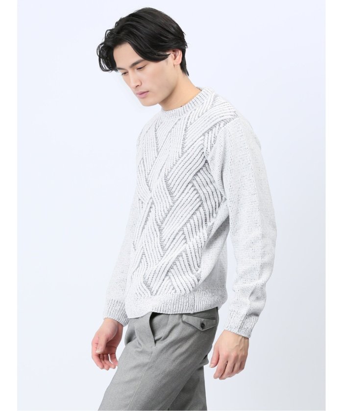 クーポン】【セール 23%OFF】プレーティングモール クルーネック