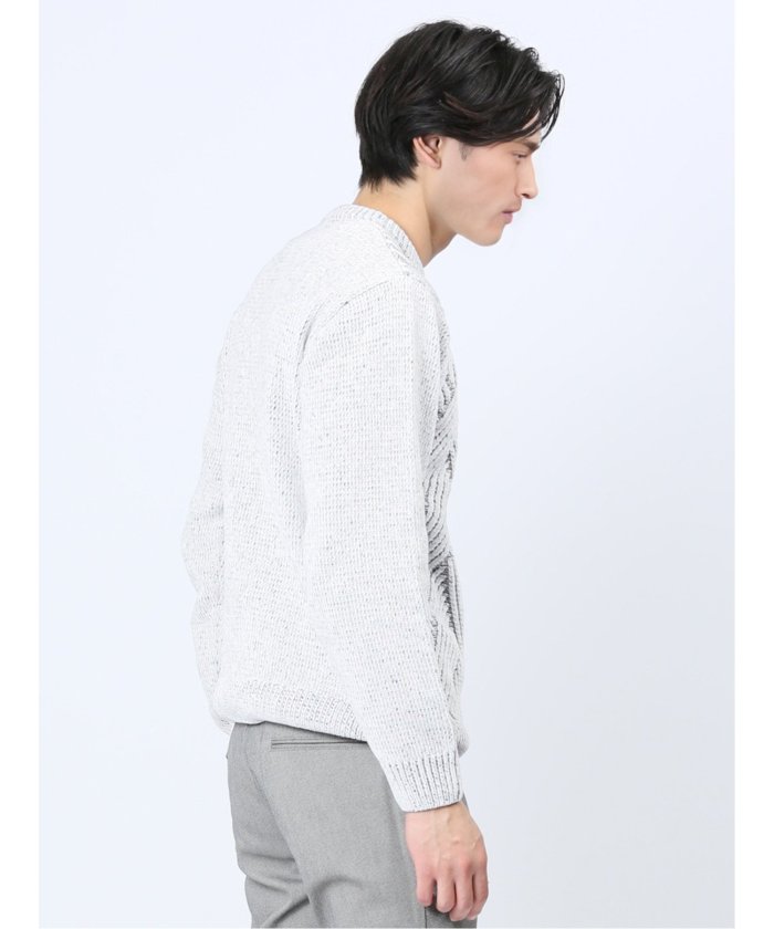 たかさま専用 セール 23%OFF】プレーティングモール クルーネックニット