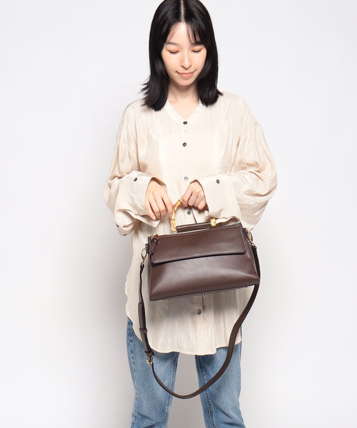 【RIVE DORITE】定価28600円から大幅値下げ！ セール 60%OFF】【RIVE DROITE】バンブーハンドバッグ(505756606