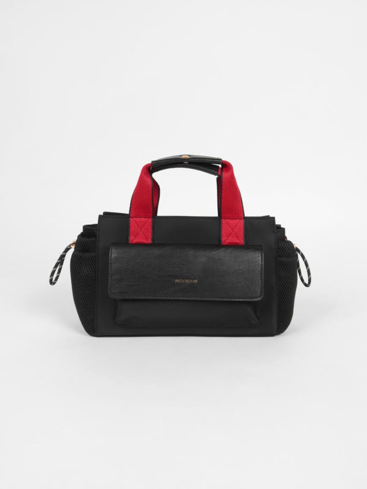 極美品✨nouer PECHINCHAR 2WAY カラーハンドルバッグ 黒 赤 ヌエール nouer PECHINCHAR 2WAYカラーハンドルバッグ(505764466