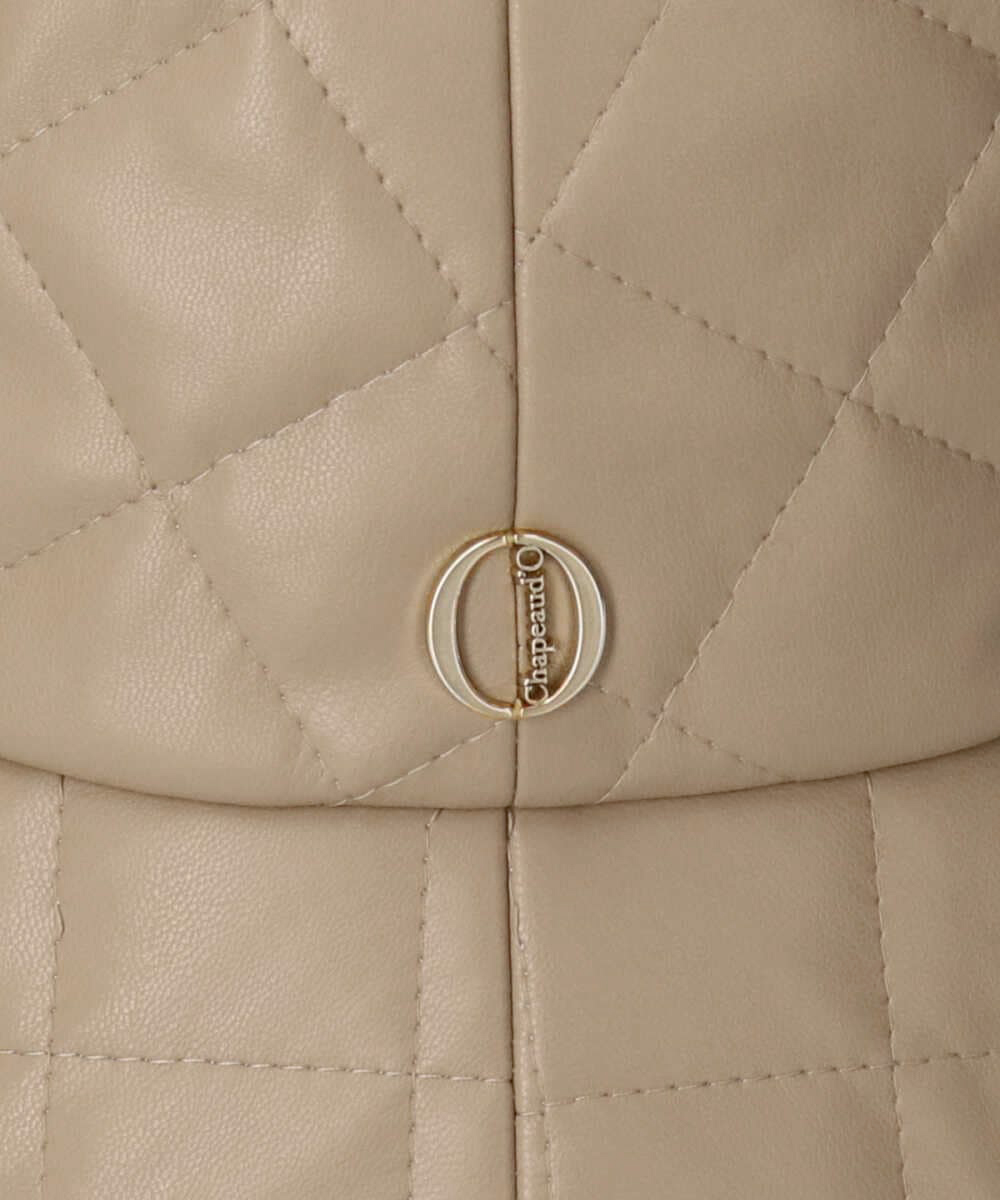 帽子 Chapeau d' O Eco Leather Quilt Bucket シャポー ド オー Chapeau d'O Chapeau d' O Fake Leather Quilt
