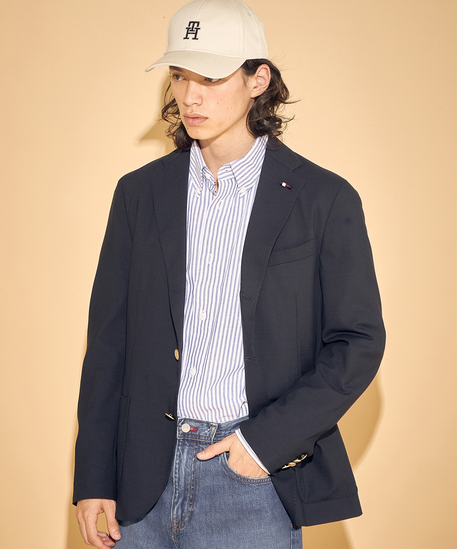 トミーヒルフィガー　ネイビー　ブレザー　160 THヘリテージネイビーアンコンブレザー | トミー ヒルフィガー