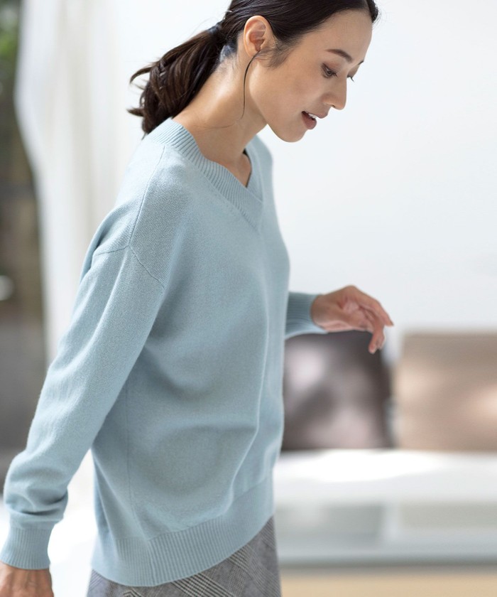 洗える】CASHMERE BLEND Vネック ニット(505685685) | J.プレス