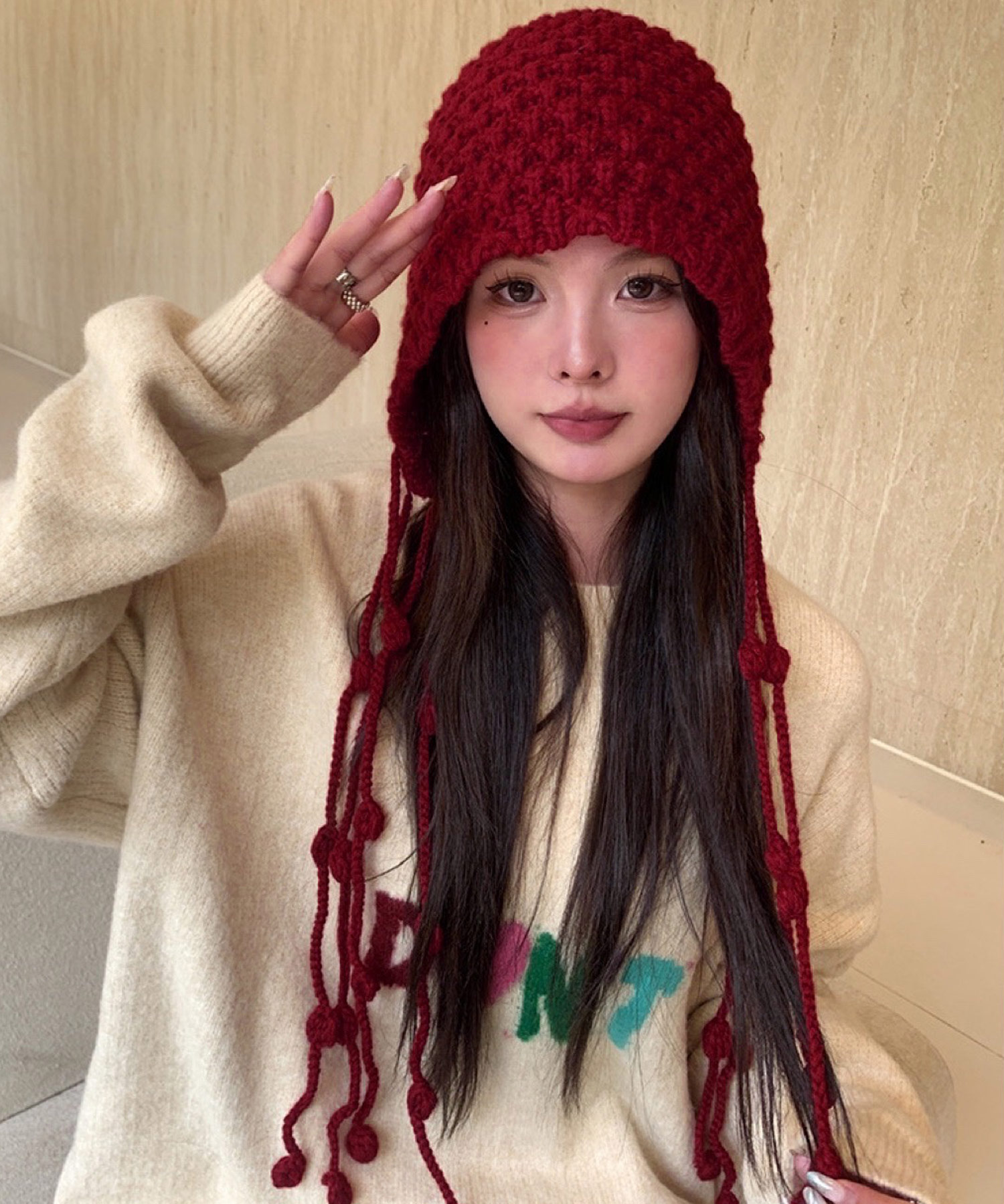 セール 10%OFF】ショップニコニコ ShopNikoNiko ポンポン紐付き