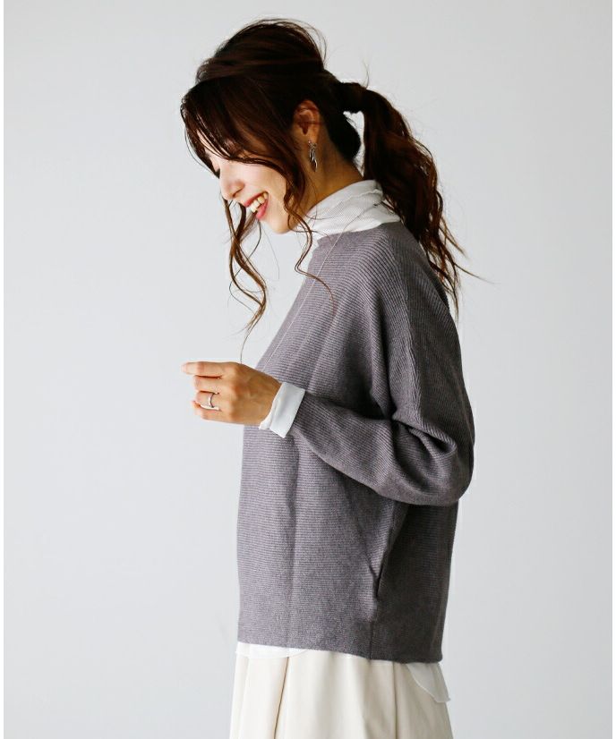 エーレスタイル Ehre style 簡単に抜け感を！シフォンをチラ見せ重ね着専用タートル （ホワイト） 簡単に抜け感を！シフォンをチラ見せ重ね着専用タートル（T