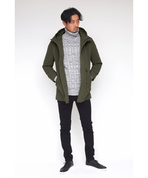 URBAN RESEARCH DOORS コート モッズコート ノーカラーモッズ