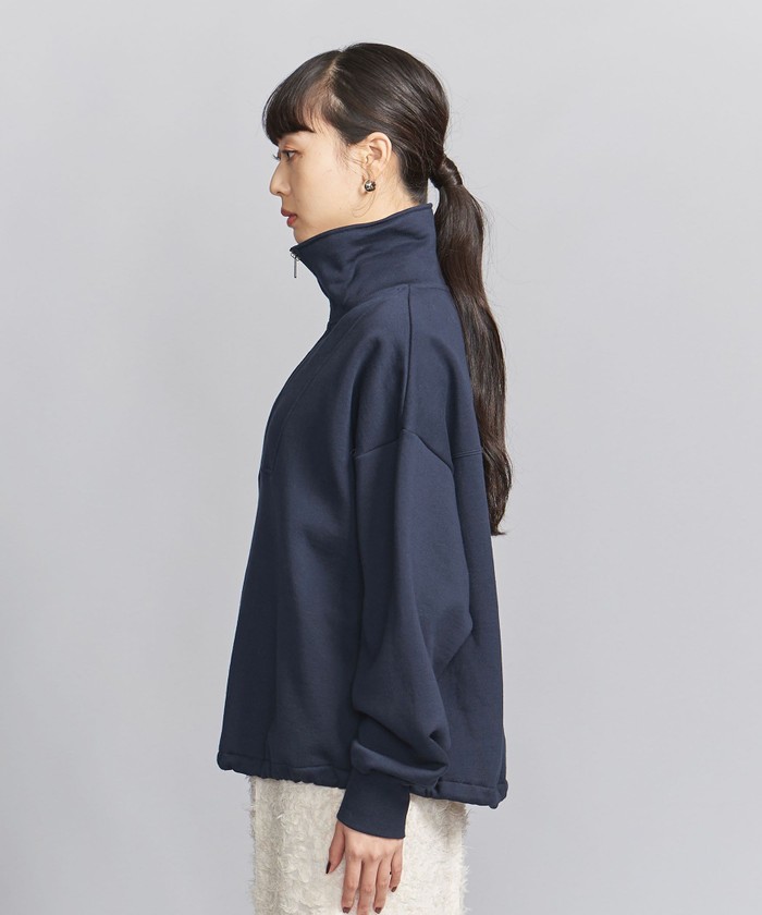 セール10%OFF】コットン裏起毛 ハーフジップ スウェット プルオーバー