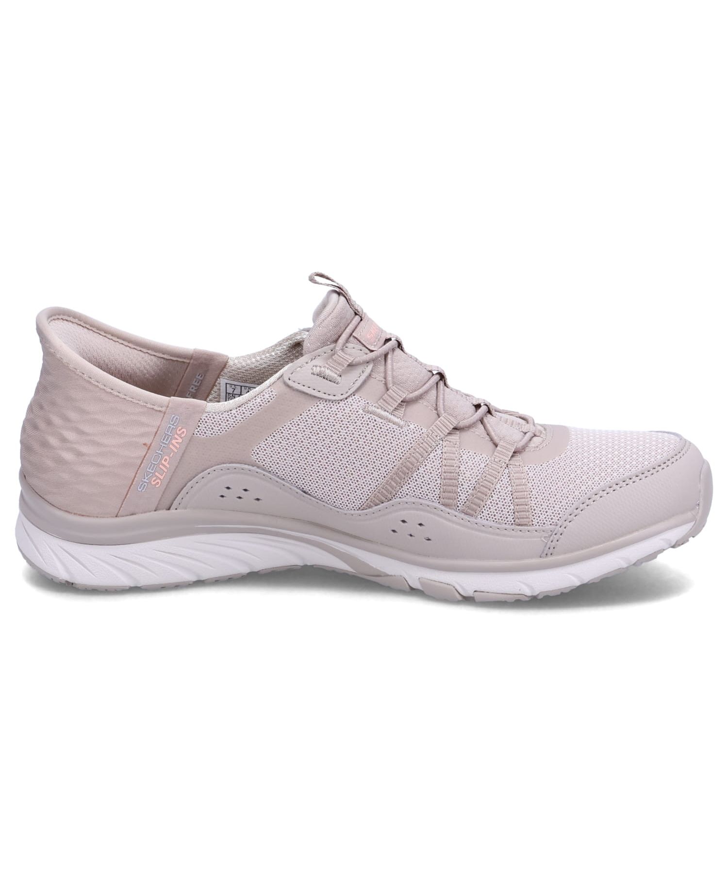 SKECHERS スリップオンスニーカー ベージュ スケッチャーズ SKECHERS スリップインズ グラティス スポート
