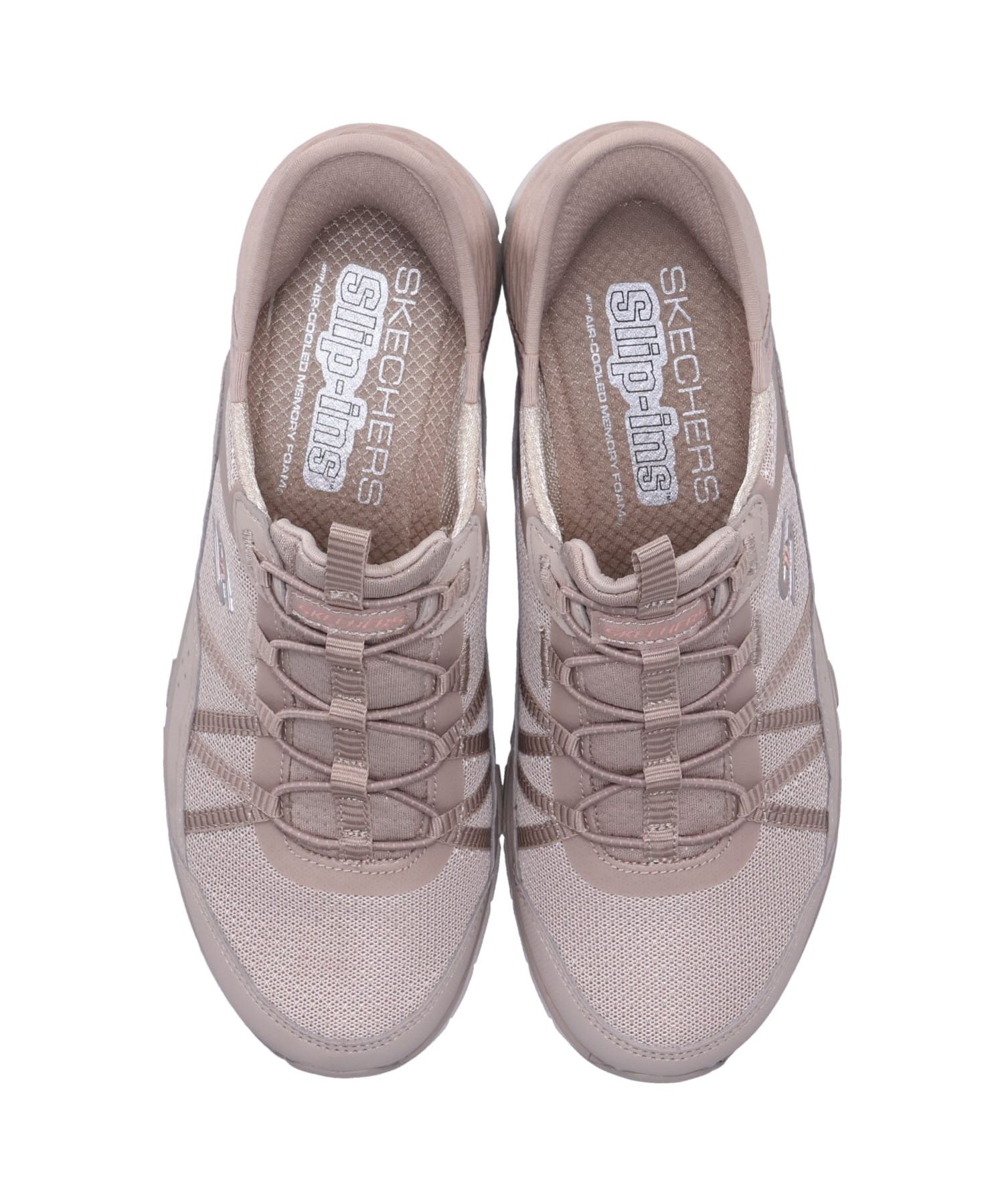 SKECHERS スリップオンスニーカー ベージュ スケッチャーズ SKECHERS スリップインズ グラティス スポート