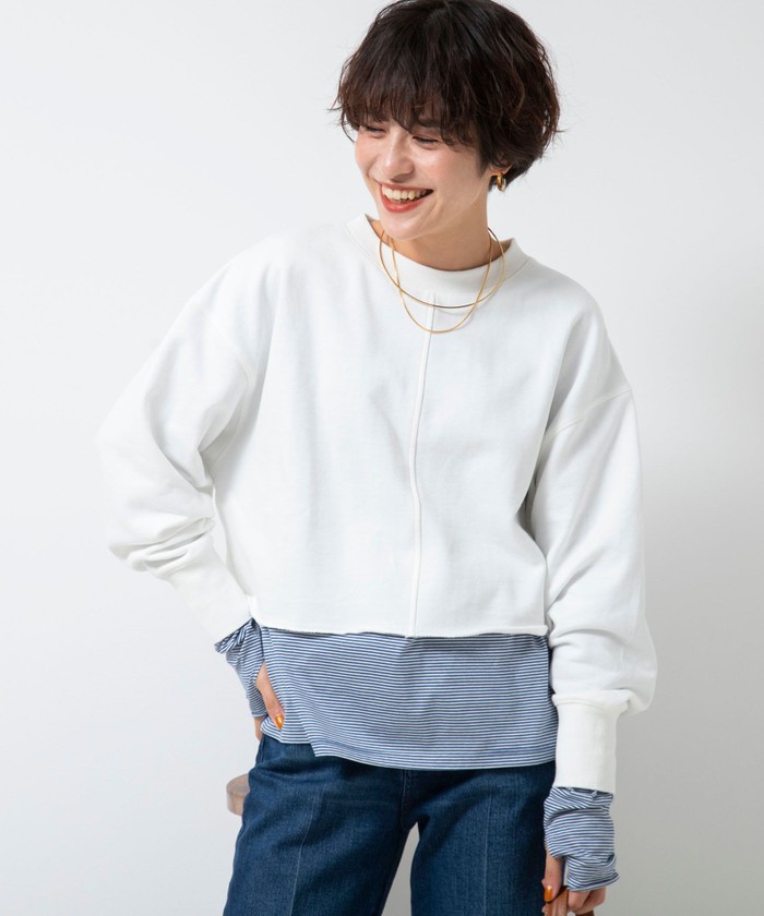特価商品  セール 40%OFF】ショート丈裏毛スウェット(505460269 トップス