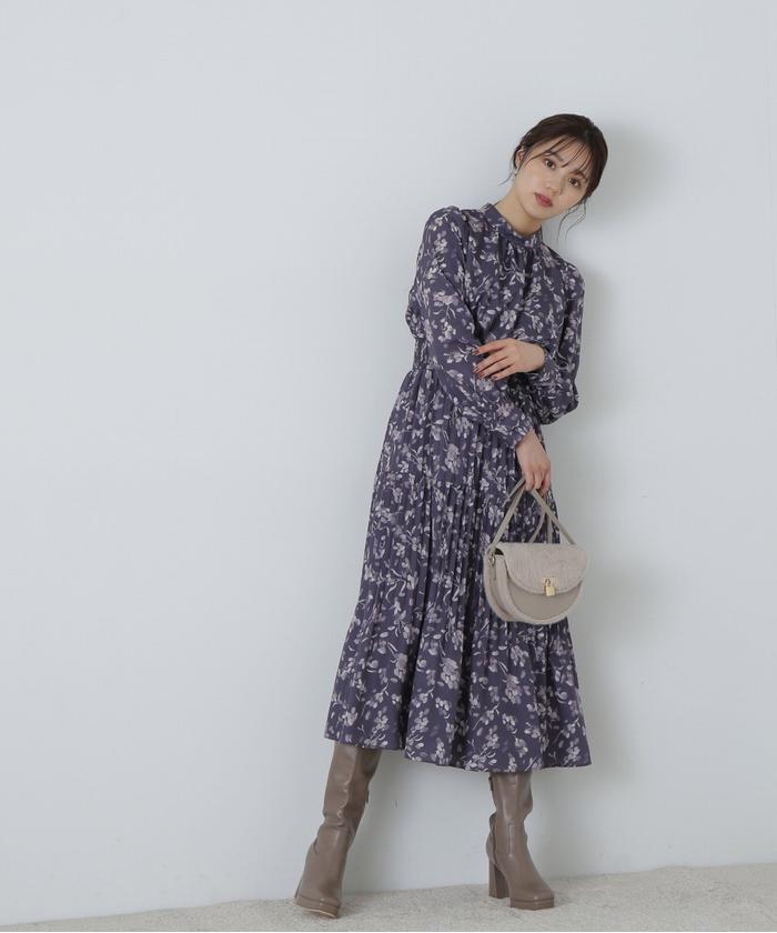 *Ulla Johnson* プリントポプリンプリーツワンピース ドレス ULLA JOHNSON コットンポプリン ミニワンピース フローラル