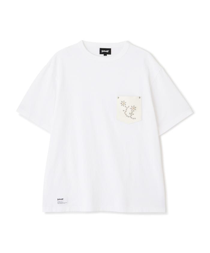 クーポン】【セール 30%OFF】T－SHIRT FLOWER STUDDEDLEATHER