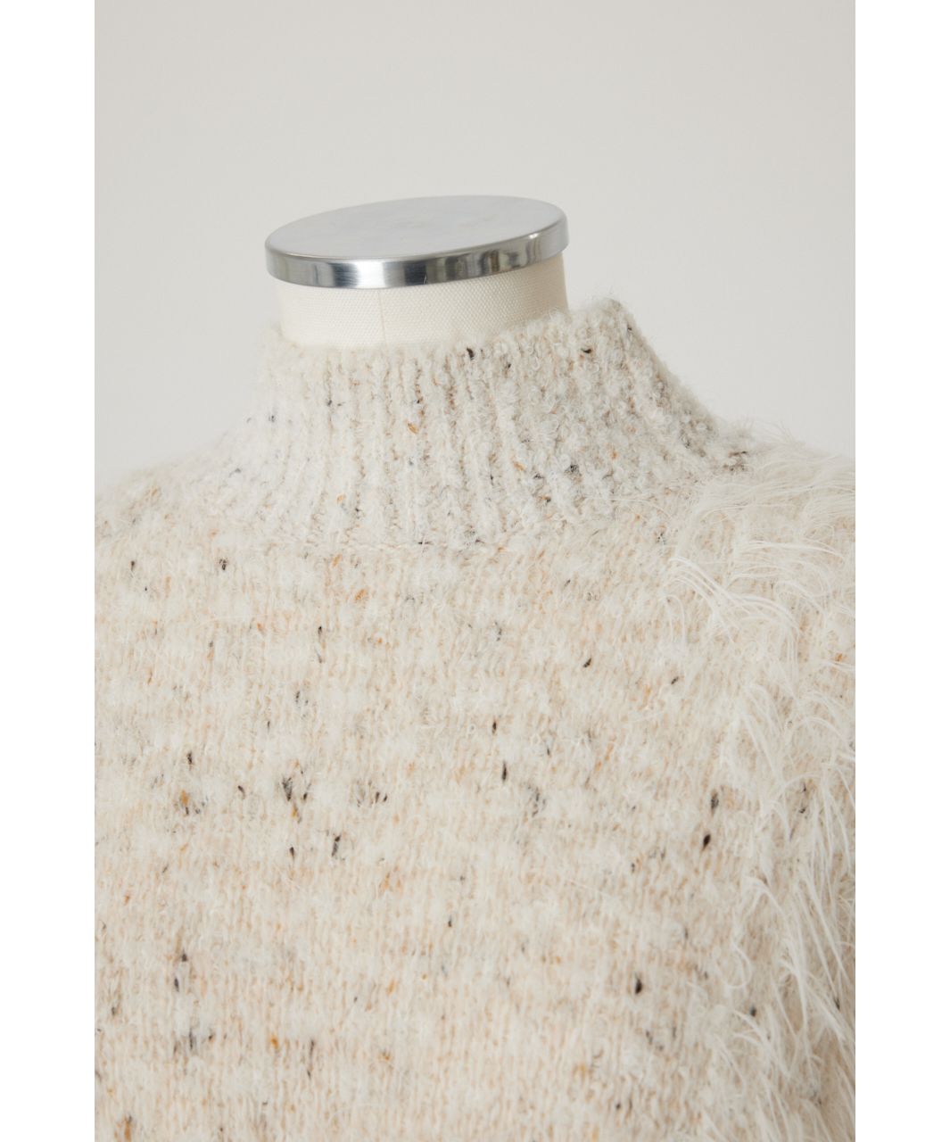 Ameri（アメリ）の「MIX FEATHER SKIPPER KNIT TOP（ニット/セーター）」 - WEAR