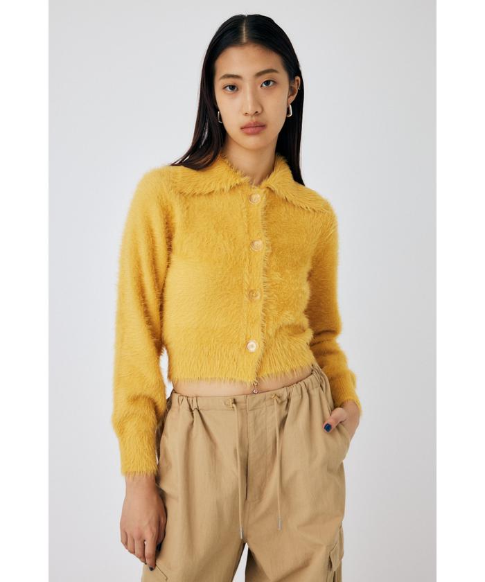 MOUSSY FEATHER YARN オーバーサイズカーディガン