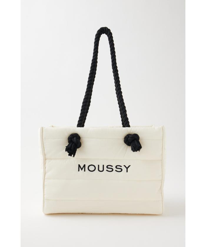MOUSSY SOUVENIR QUILT ショッパー BLK -ファッション通販
