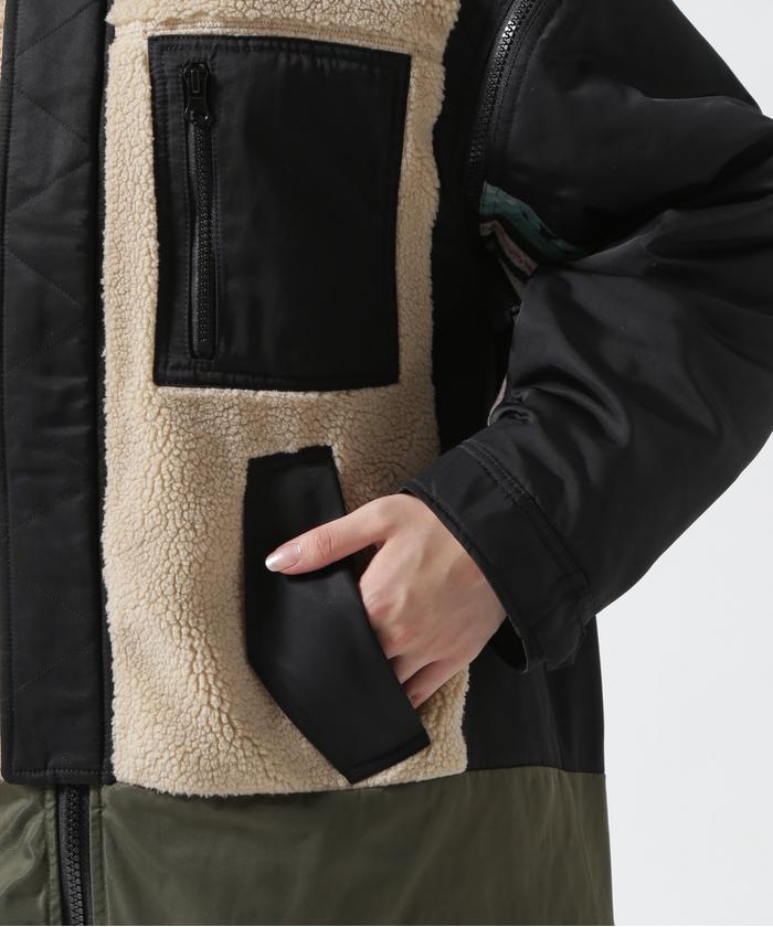 Risley リズレー　ビンテージ　リメイク　ボア　ミリタリー　ジャケット. Risley(リズレー) 2WAYネイティブ柄×ボアジャケット(505768106