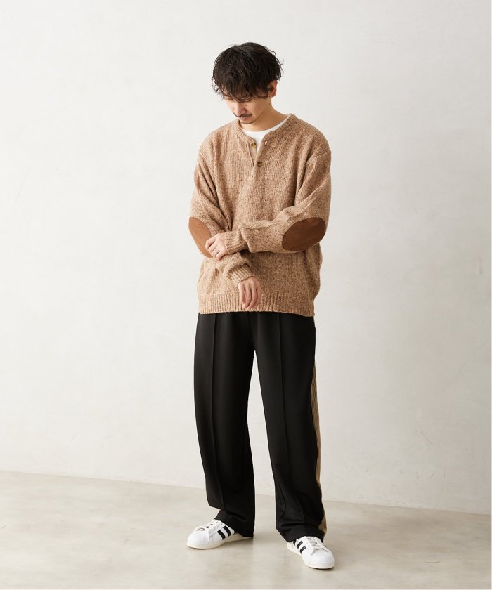 セール 20%OFF】CALIFORNIA エルボーパッチ ヘンリーネック