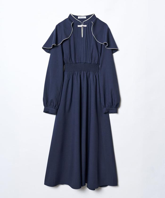 セール 50%OFF】チャイナケープデザインフレアワンピース