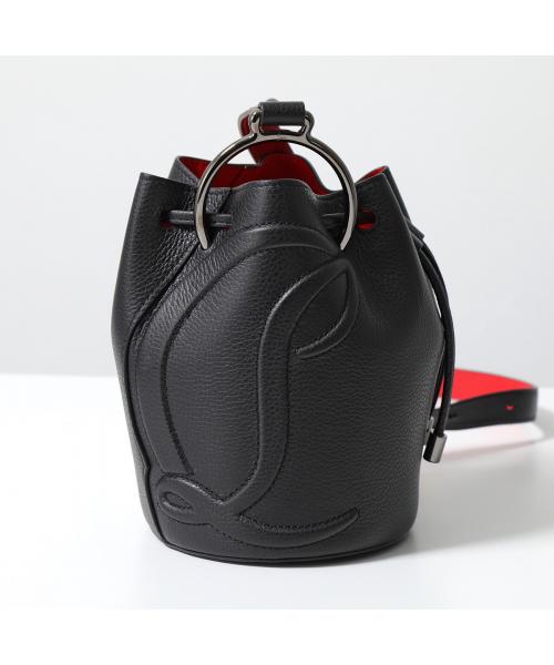 クリスチャンルブタン メリージェーンバケット 巾着型ショルダーバッグ 黒／赤 クリスチャンルブタン メリージェーンバケット 巾着型ショルダー