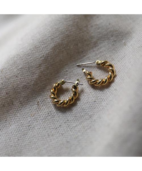 LAURA LOMBARDI ピアス MINI TWIST HOOPS イヤリング フープ LAURA LOMBARDI ピアス MINI TWIST HOOPS イヤリング フープ