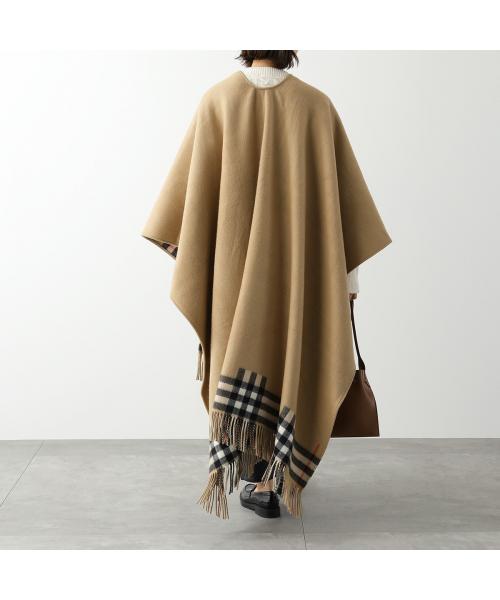 Burberry チェック フリンジ ケープ Burberry チェック フリンジ ケープ