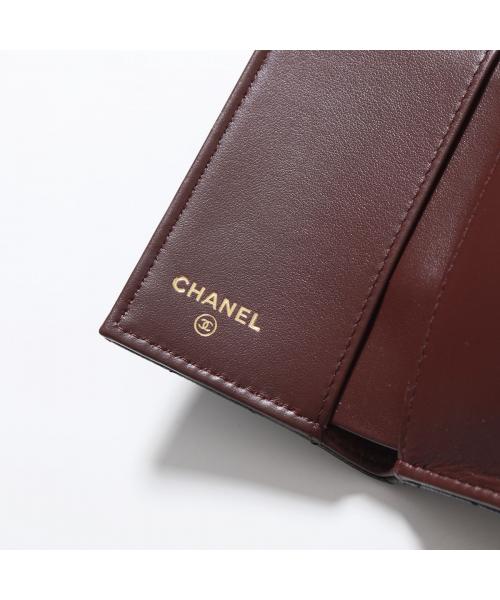 CHANEL 三つ折り財布 AP3177 B10583 マトラッセ キャビア CHANEL 三つ折り財布 AP3177 B10583 マトラッセ キャビア