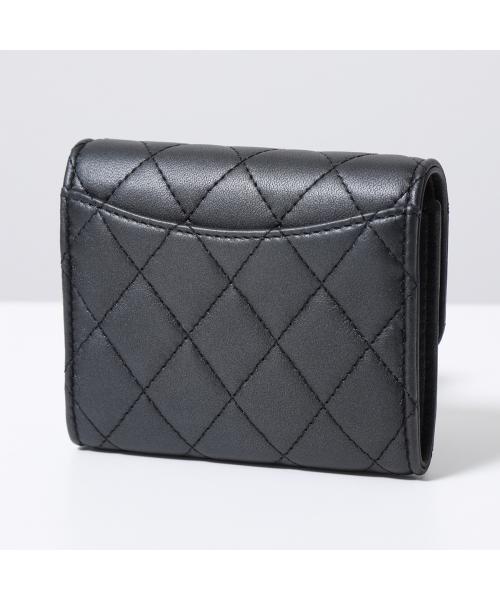 CHANEL 三つ折り財布 SO BLACK AP0229 B13639(505771711) | シャネル(CHANEL) - d fashion