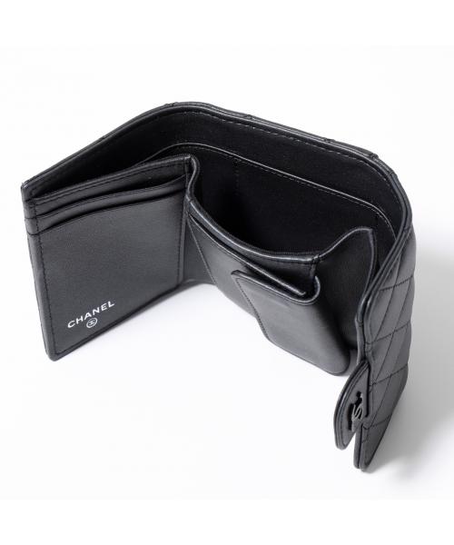 CHANEL 三つ折り財布 SO BLACK AP0229 B13639(505771711 CHANEL 三つ折り財布 SO BLACK AP0229 B13639(505771711
