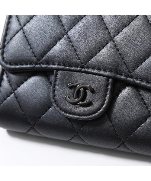 CHANEL 三つ折り財布 SO BLACK AP0229 B13639(505771711 CHANEL 三つ折り財布 SO BLACK AP0229 B13639(505771711