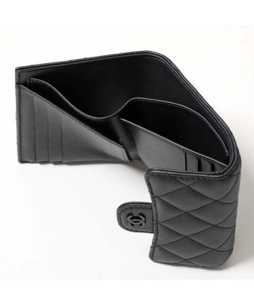 CHANEL 二つ折り財布 SO BLACK ソーブラック AP0231 B13639 CHANEL 二つ折り財布 SO BLACK ソーブラック AP0231 B13639