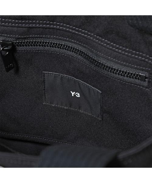 未使用・タグ付　Y-3 レザートートバッグ　スクエアロゴラベル A4可　黒 未使用タグ付✨Y-3 レザートートバッグ スクエアロゴラベル A4可