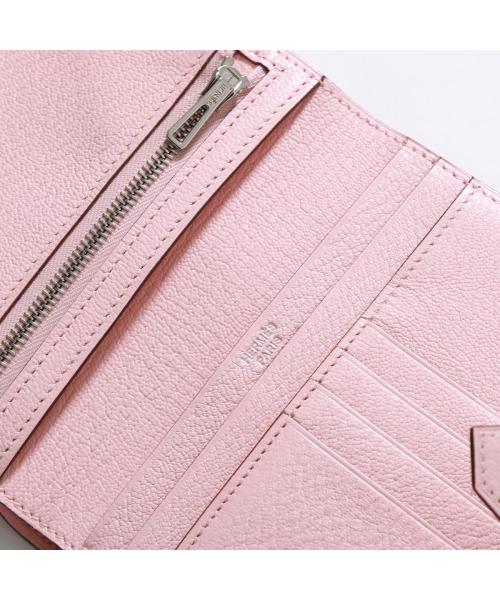 遊び心たっぷり◎【HERMES】Glenan コンパクト 財布 ピンク HERMES (エルメス) ベアンコンパクト 財布 折財布 ピンク系(SV