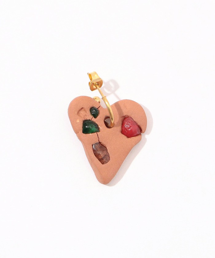 LEVENS JEWELS ハートセラミックピアス K10 ピンクゴールド ダイヤモンド ハート ピアス – Milluflora