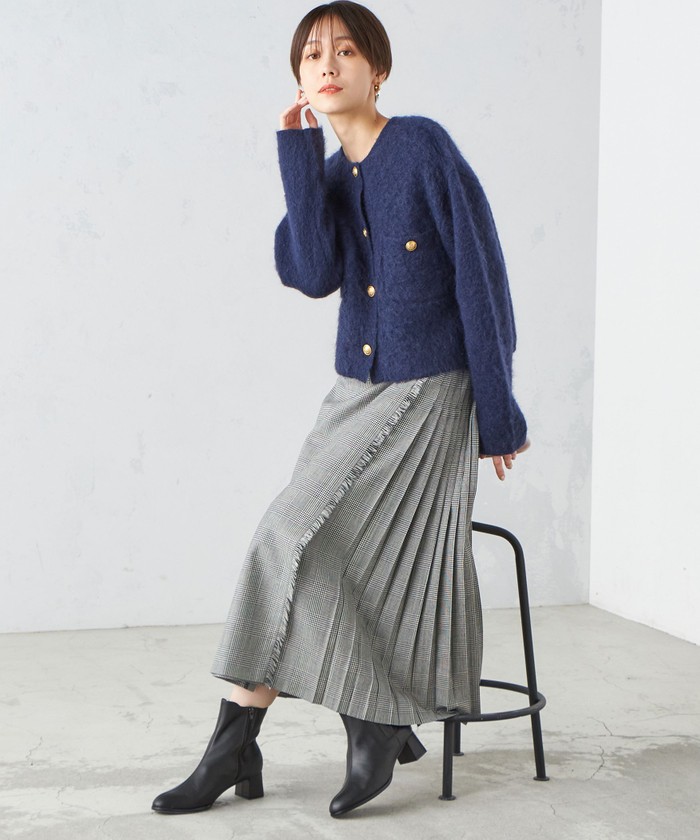 大量入荷 セール】モヘヤ混 ◇(505641743 ジャケット ニット ヘアリー カーディガン