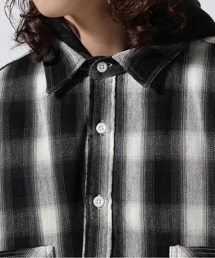 SAINT MICHAEL/セント マイケル/SHIRT PARKA/CHECK/BKxWT SAINT MICHAEL/セント マイケル/SHIRT PARKA/CHECK/BKxWT