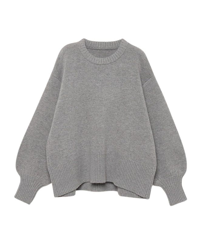 【即出荷】 セール 40%OFF】ダブルフェイスクルーネックニットプルオーバー トップス