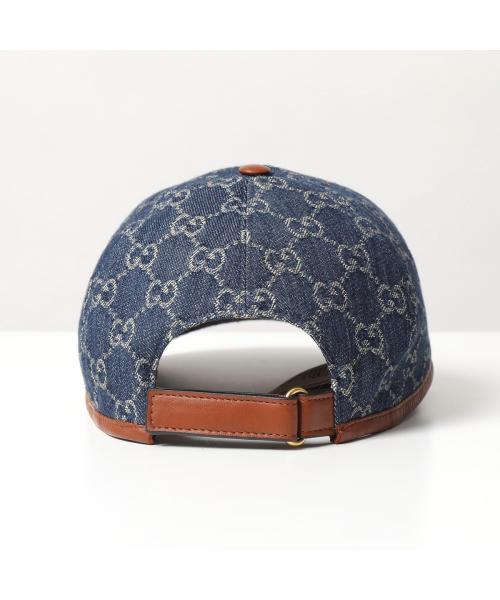 GUCCI デニム GGロゴ ベースボールキャップ ユニセックス【国内発送☆GUCCI】GGデニム ベースボールキャップ