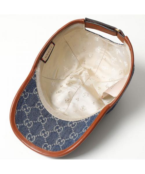 GUCCI デニム GGロゴ ベースボールキャップ