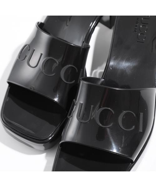 GUCCI サンダル 624730 J8700 ラバー スライド チャンキーヒール GUCCI サンダル 624730 J8700 ラバー スライド チャンキーヒール