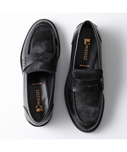 セール 26%OFF】PASCUCCI コインローファー 4100 レザー ハラコ
