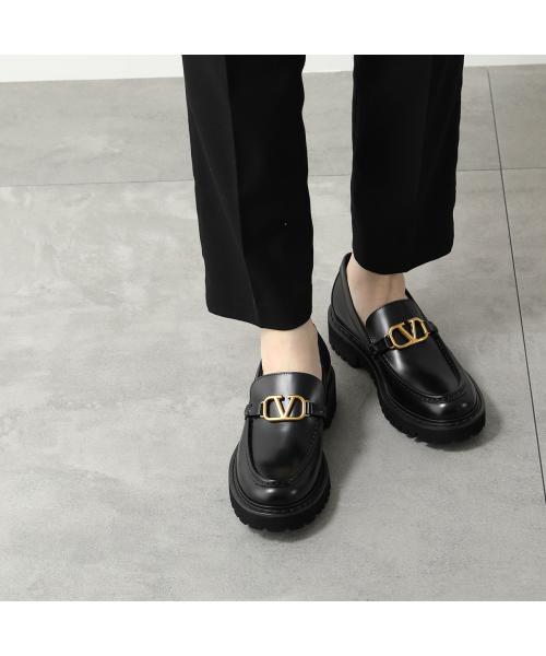 セール】VALENTINO ローファー S0EU0 BEK レザー Vロゴ セール】VALENTINO ローファー S0EU0 BEK レザー Vロゴ