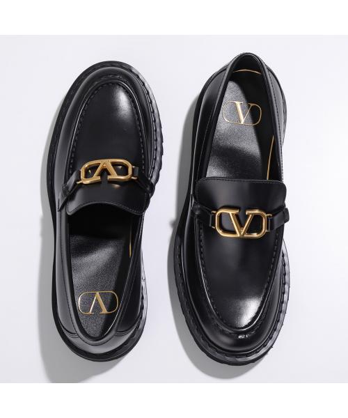 セール】VALENTINO ローファー S0EU0 BEK レザー Vロゴ セール】VALENTINO ローファー S0EU0 BEK レザー Vロゴ