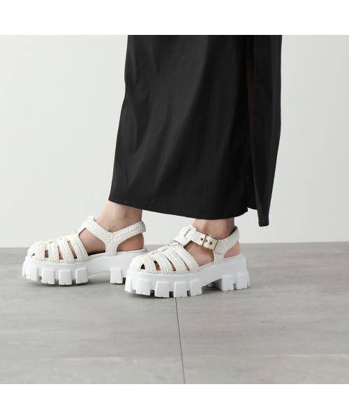 PRADA ケージサンダル モノリス 1X138N 055 70N クロシェ