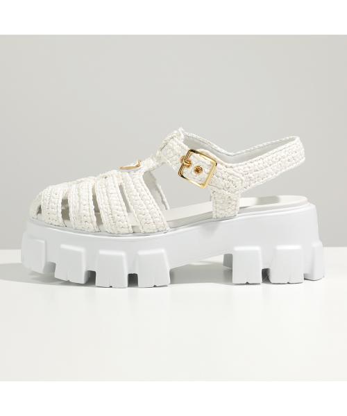 PRADA ケージサンダル モノリス 1X138N 055 70N クロシェ PRADA ケージサンダル モノリス 1X138N 055 70N クロシェ