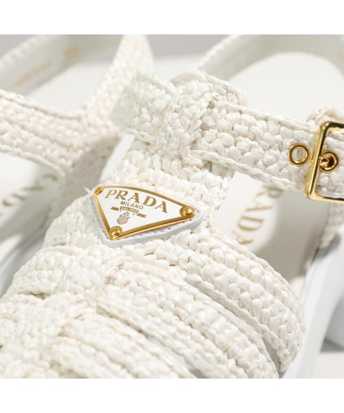 PRADA ケージサンダル モノリス 1X138N 055 70N クロシェ PRADA ケージサンダル モノリス 1X138N 055 70N クロシェ
